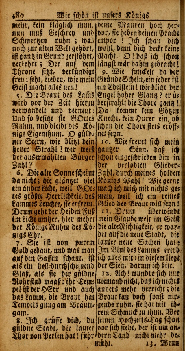 Das Kleine Davidische Psalterspiel der Kinder Zions von alten und neuen auserlesenen Geistes-Gesängen allen wahren heyls-begierigen Säuglingen der Weisheit, insonderheit aber denen Gemeinden des Herrn page 480