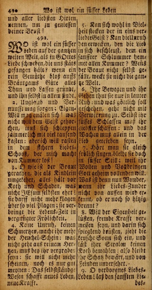 Das Kleine Davidische Psalterspiel der Kinder Zions von alten und neuen auserlesenen Geistes-Gesängen allen wahren heyls-begierigen Säuglingen der Weisheit, insonderheit aber denen Gemeinden des Herrn page 490