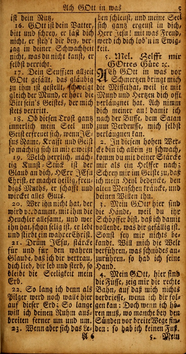 Das Kleine Davidische Psalterspiel der Kinder Zions von alten und neuen auserlesenen Geistes-Gesängen allen wahren heyls-begierigen Säuglingen der Weisheit, insonderheit aber denen Gemeinden des Herrn page 5