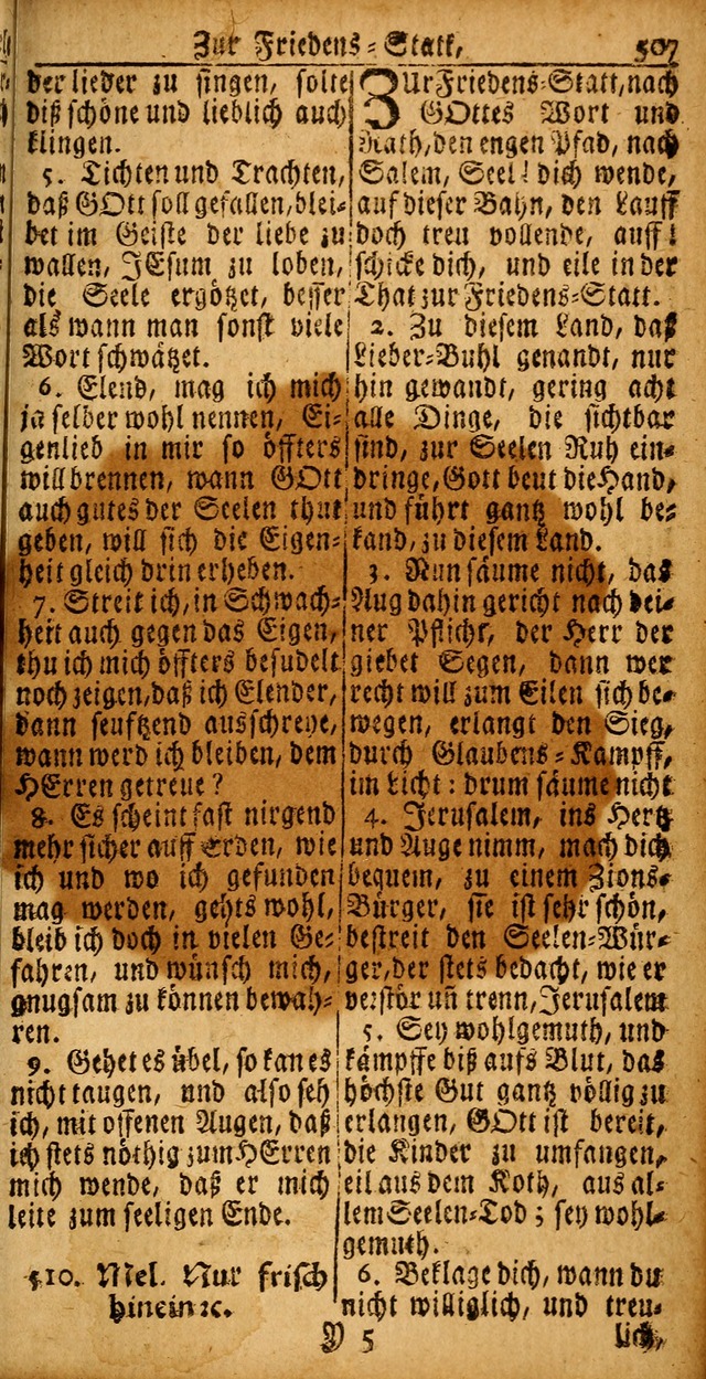 Das Kleine Davidische Psalterspiel der Kinder Zions von alten und neuen auserlesenen Geistes-Gesängen allen wahren heyls-begierigen Säuglingen der Weisheit, insonderheit aber denen Gemeinden des Herrn page 507