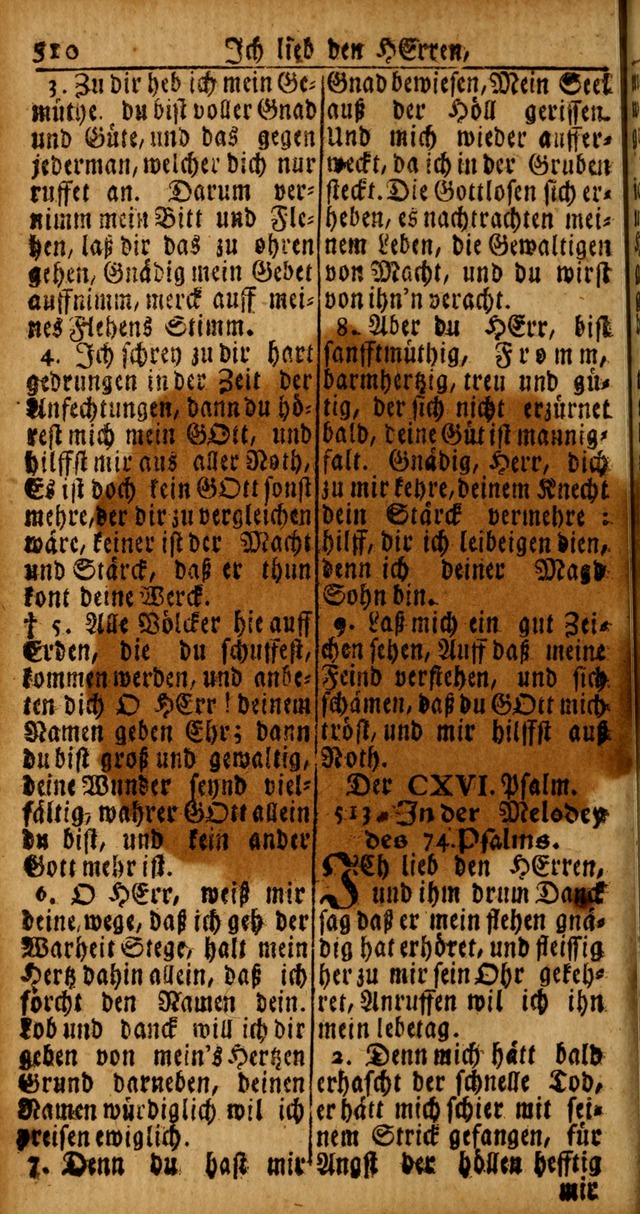 Das Kleine Davidische Psalterspiel der Kinder Zions von alten und neuen auserlesenen Geistes-Gesängen allen wahren heyls-begierigen Säuglingen der Weisheit, insonderheit aber denen Gemeinden des Herrn page 510