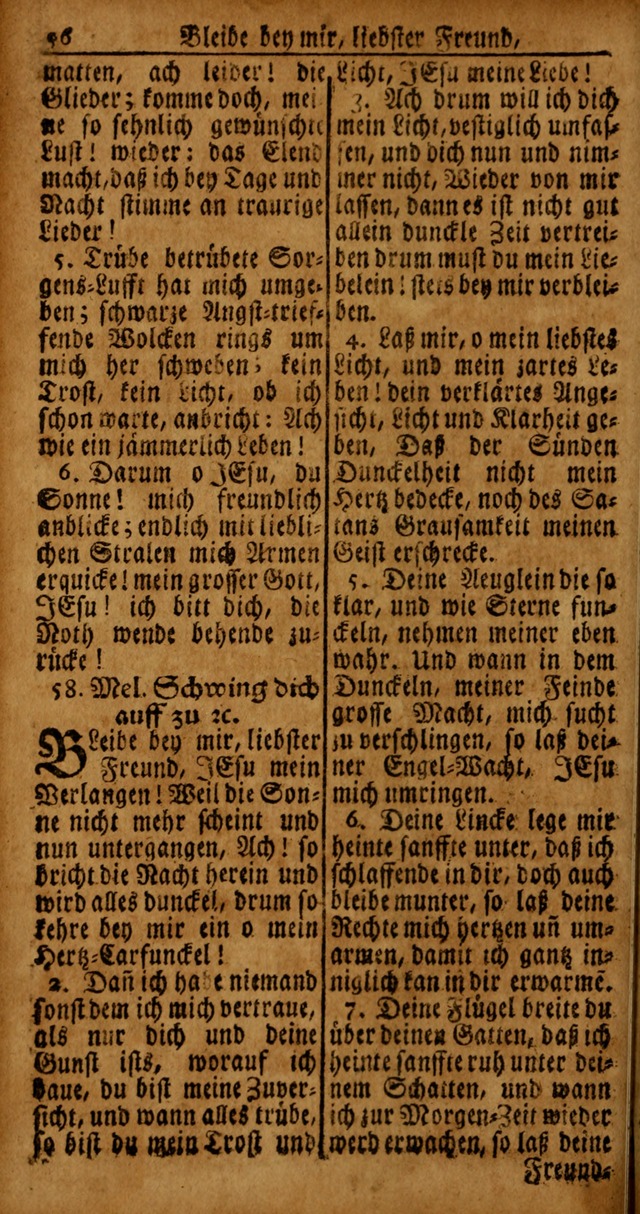 Das Kleine Davidische Psalterspiel der Kinder Zions von alten und neuen auserlesenen Geistes-Gesängen allen wahren heyls-begierigen Säuglingen der Weisheit, insonderheit aber denen Gemeinden des Herrn page 56