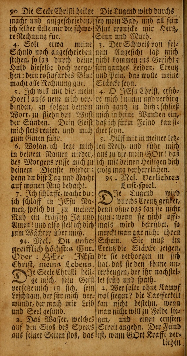 Das Kleine Davidische Psalterspiel der Kinder Zions von alten und neuen auserlesenen Geistes-Gesängen allen wahren heyls-begierigen Säuglingen der Weisheit, insonderheit aber denen Gemeinden des Herrn page 90