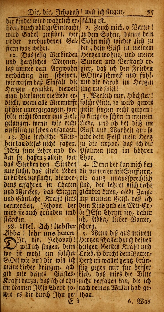 Das Kleine Davidische Psalterspiel der Kinder Zions von alten und neuen auserlesenen Geistes-Gesängen allen wahren heyls-begierigen Säuglingen der Weisheit, insonderheit aber denen Gemeinden des Herrn page 95