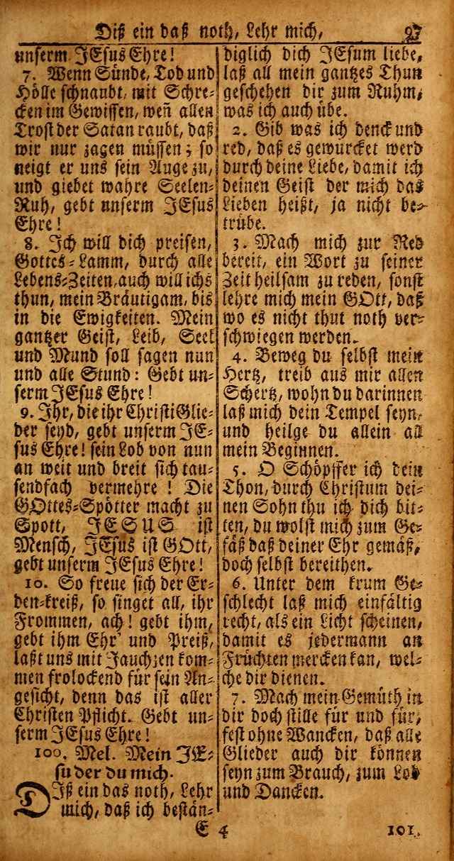 Das Kleine Davidische Psalterspiel der Kinder Zions von alten und neuen auserlesenen Geistes-Gesängen allen wahren heyls-begierigen Säuglingen der Weisheit, insonderheit aber denen Gemeinden des Herrn page 97