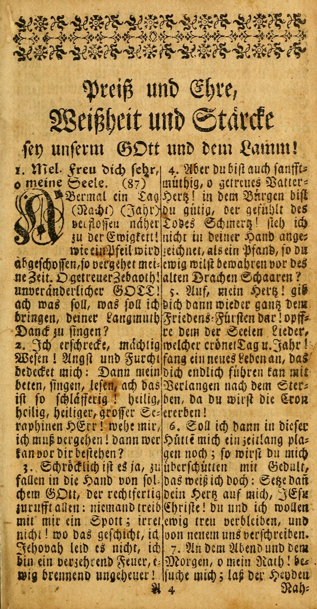 Das Kleine Davidische Psalterspiel der Kinder Zions: von alten und neuen auserlesenen Geistes-Gesängen allen wahren heuls-begierigen säuglingen der weisheit, infonderheit aber denen Gemeinden ... page 1