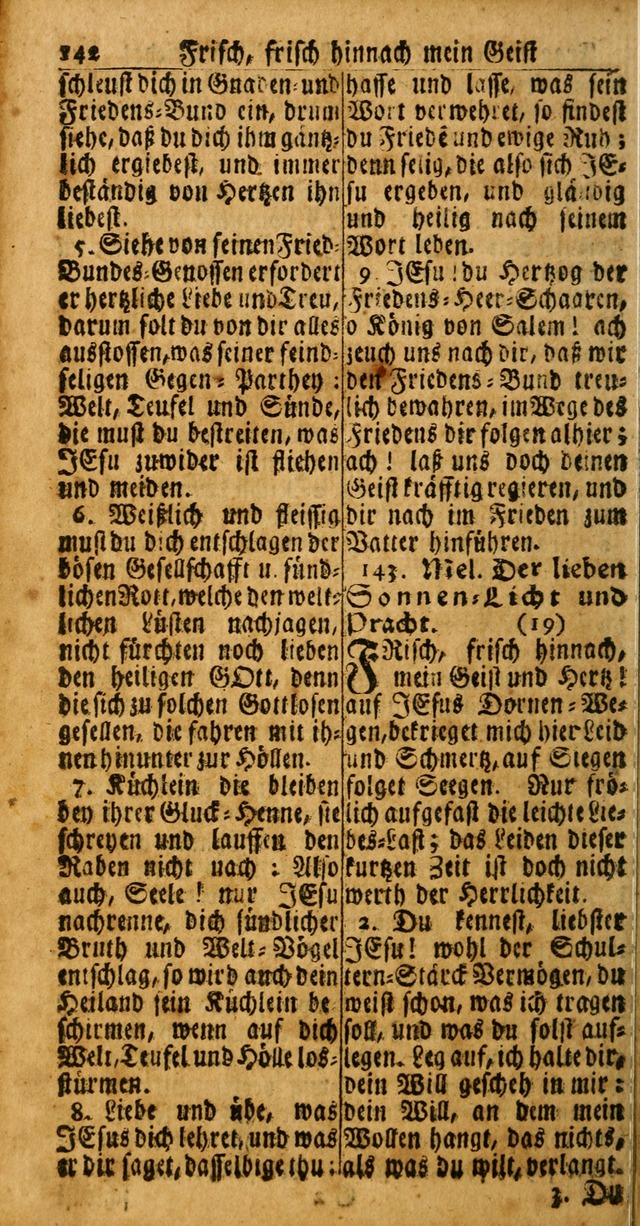 Das Kleine Davidische Psalterspiel der Kinder Zions: von alten und neuen auserlesenen Geistes-Gesängen allen wahren heuls-begierigen säuglingen der weisheit, infonderheit aber denen Gemeinden ... page 142