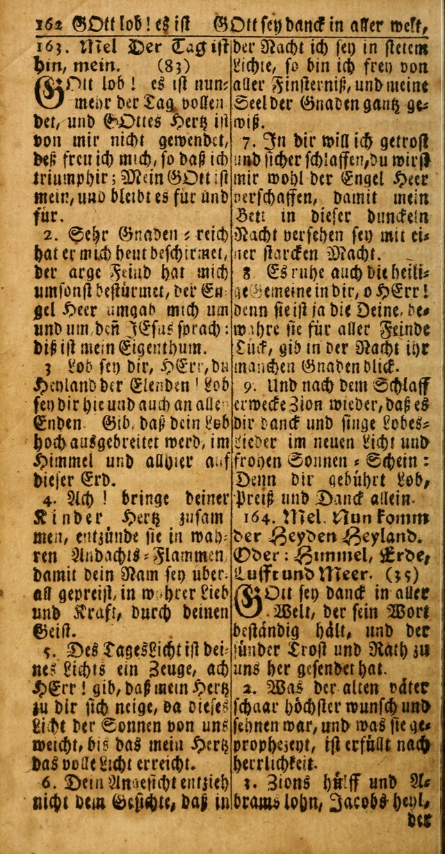 Das Kleine Davidische Psalterspiel der Kinder Zions: von alten und neuen auserlesenen Geistes-Gesängen allen wahren heuls-begierigen säuglingen der weisheit, infonderheit aber denen Gemeinden ... page 162