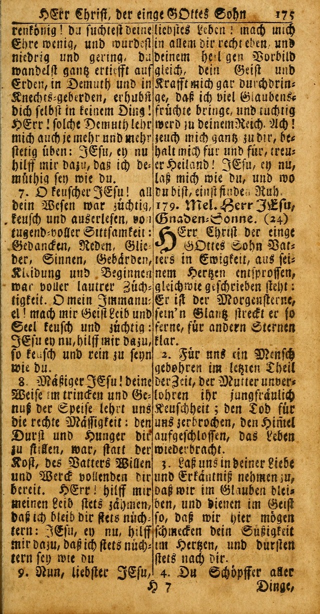 Das Kleine Davidische Psalterspiel der Kinder Zions: von alten und neuen auserlesenen Geistes-Gesängen allen wahren heuls-begierigen säuglingen der weisheit, infonderheit aber denen Gemeinden ... page 175