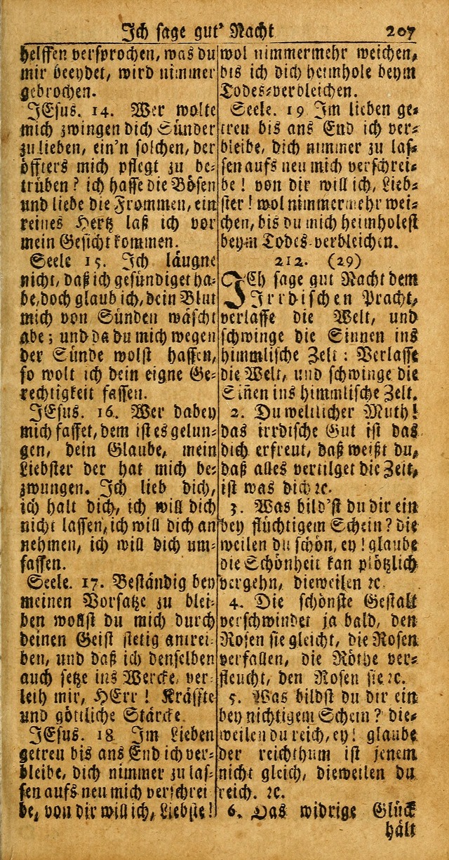 Das Kleine Davidische Psalterspiel der Kinder Zions: von alten und neuen auserlesenen Geistes-Gesängen allen wahren heuls-begierigen säuglingen der weisheit, infonderheit aber denen Gemeinden ... page 207