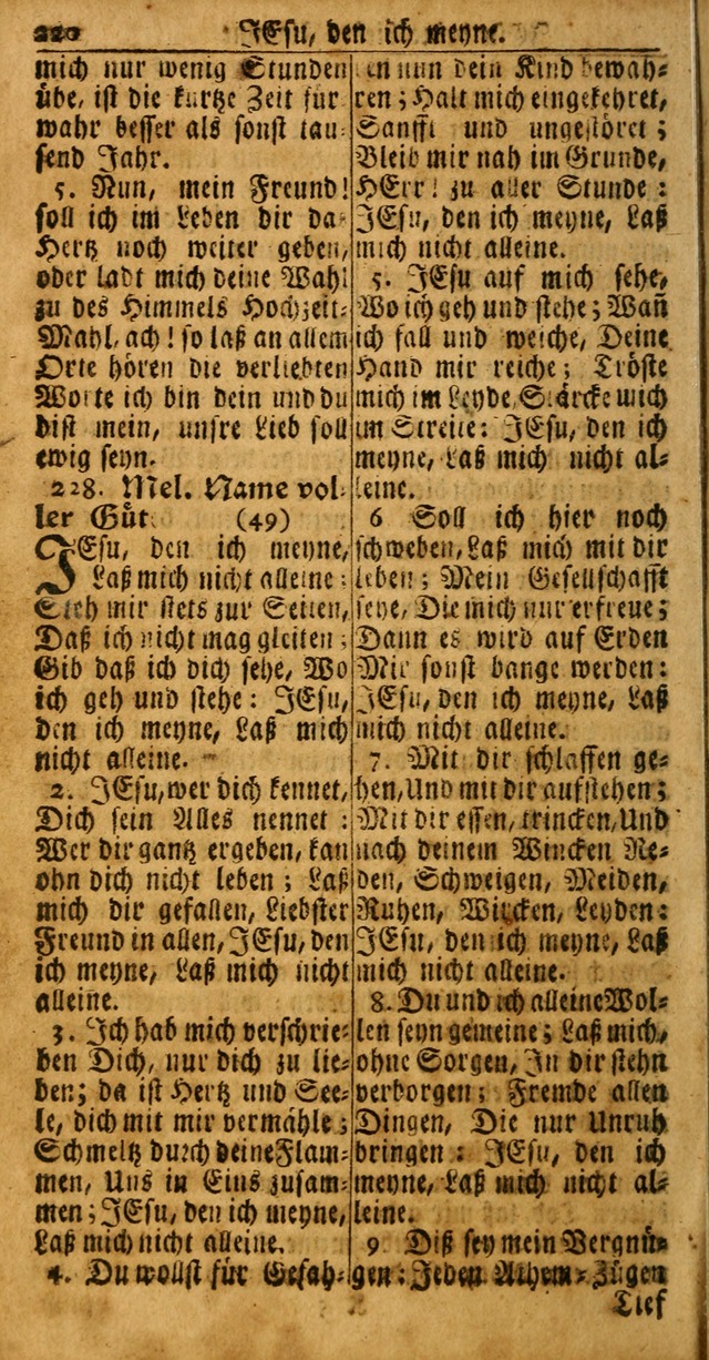 Das Kleine Davidische Psalterspiel der Kinder Zions: von alten und neuen auserlesenen Geistes-Gesängen allen wahren heuls-begierigen säuglingen der weisheit, infonderheit aber denen Gemeinden ... page 220