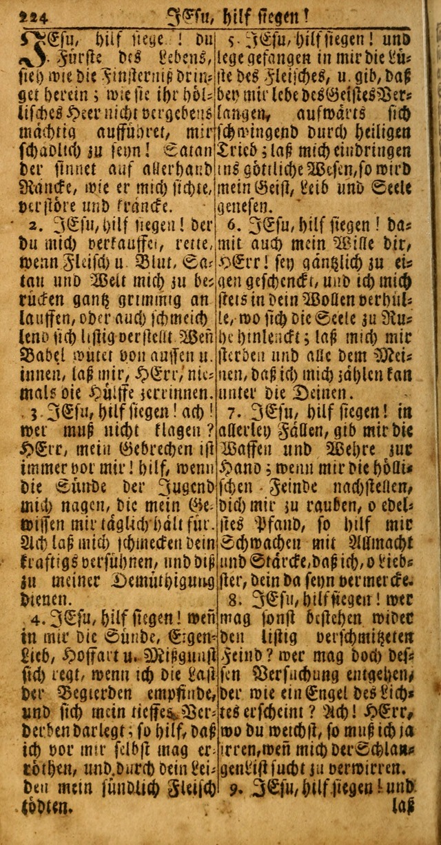 Das Kleine Davidische Psalterspiel der Kinder Zions: von alten und neuen auserlesenen Geistes-Gesängen allen wahren heuls-begierigen säuglingen der weisheit, infonderheit aber denen Gemeinden ... page 224