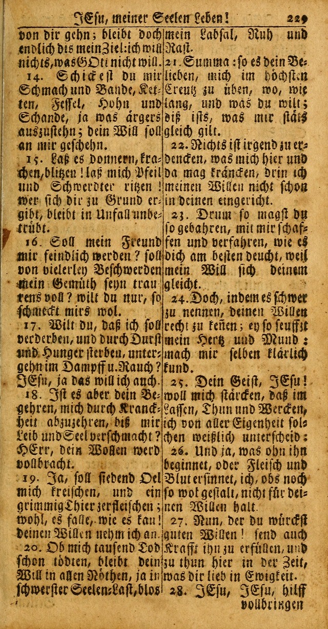 Das Kleine Davidische Psalterspiel der Kinder Zions: von alten und neuen auserlesenen Geistes-Gesängen allen wahren heuls-begierigen säuglingen der weisheit, infonderheit aber denen Gemeinden ... page 229