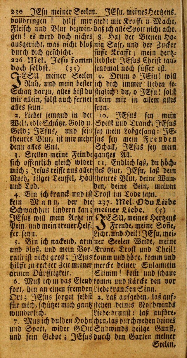 Das Kleine Davidische Psalterspiel der Kinder Zions: von alten und neuen auserlesenen Geistes-Gesängen allen wahren heuls-begierigen säuglingen der weisheit, infonderheit aber denen Gemeinden ... page 230