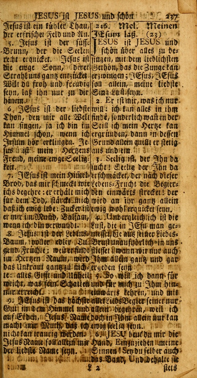 Das Kleine Davidische Psalterspiel der Kinder Zions: von alten und neuen auserlesenen Geistes-Gesängen allen wahren heuls-begierigen säuglingen der weisheit, infonderheit aber denen Gemeinden ... page 237