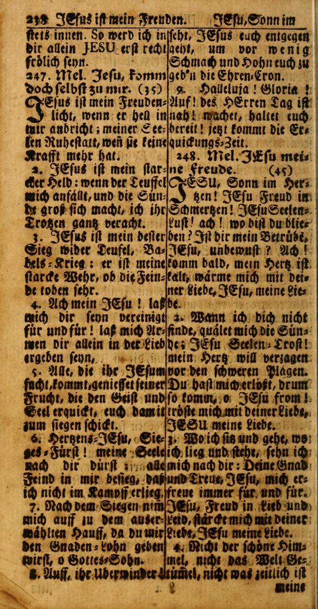 Das Kleine Davidische Psalterspiel der Kinder Zions: von alten und neuen auserlesenen Geistes-Gesängen allen wahren heuls-begierigen säuglingen der weisheit, infonderheit aber denen Gemeinden ... page 238