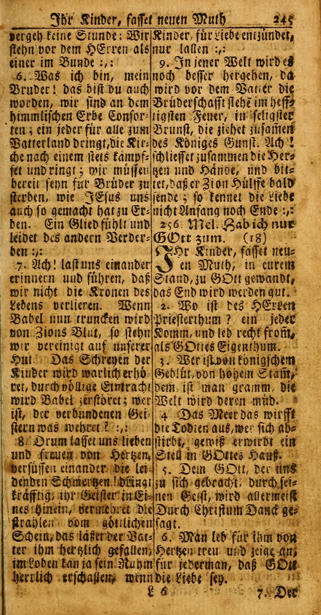 Das Kleine Davidische Psalterspiel der Kinder Zions: von alten und neuen auserlesenen Geistes-Gesängen allen wahren heuls-begierigen säuglingen der weisheit, infonderheit aber denen Gemeinden ... page 245