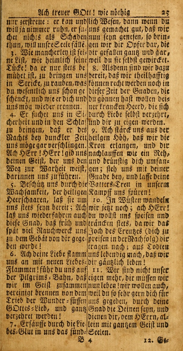 Das Kleine Davidische Psalterspiel der Kinder Zions: von alten und neuen auserlesenen Geistes-Gesängen allen wahren heuls-begierigen säuglingen der weisheit, infonderheit aber denen Gemeinden ... page 25