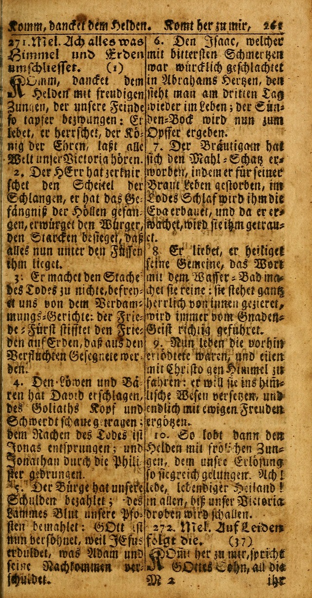 Das Kleine Davidische Psalterspiel der Kinder Zions: von alten und neuen auserlesenen Geistes-Gesängen allen wahren heuls-begierigen säuglingen der weisheit, infonderheit aber denen Gemeinden ... page 261