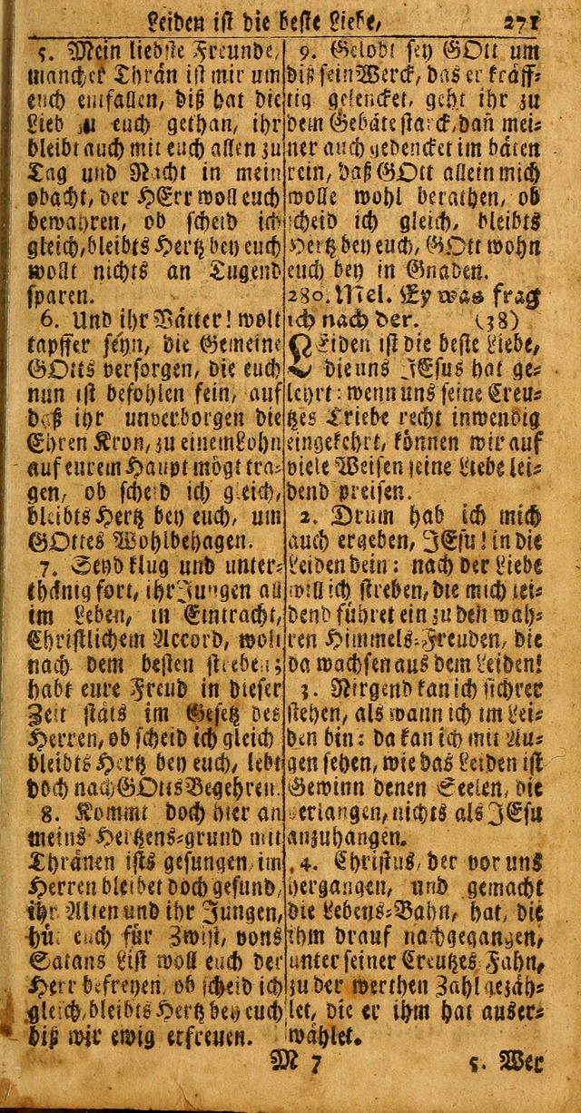 Das Kleine Davidische Psalterspiel der Kinder Zions: von alten und neuen auserlesenen Geistes-Gesängen allen wahren heuls-begierigen säuglingen der weisheit, infonderheit aber denen Gemeinden ... page 271