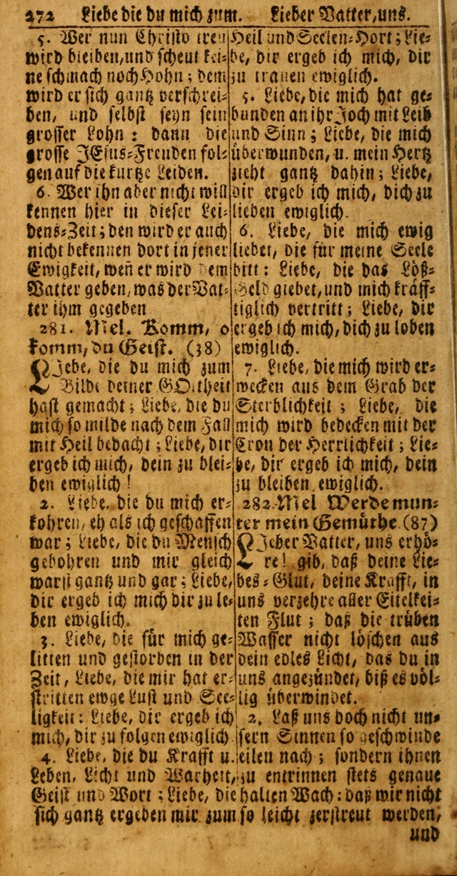 Das Kleine Davidische Psalterspiel der Kinder Zions: von alten und neuen auserlesenen Geistes-Gesängen allen wahren heuls-begierigen säuglingen der weisheit, infonderheit aber denen Gemeinden ... page 272