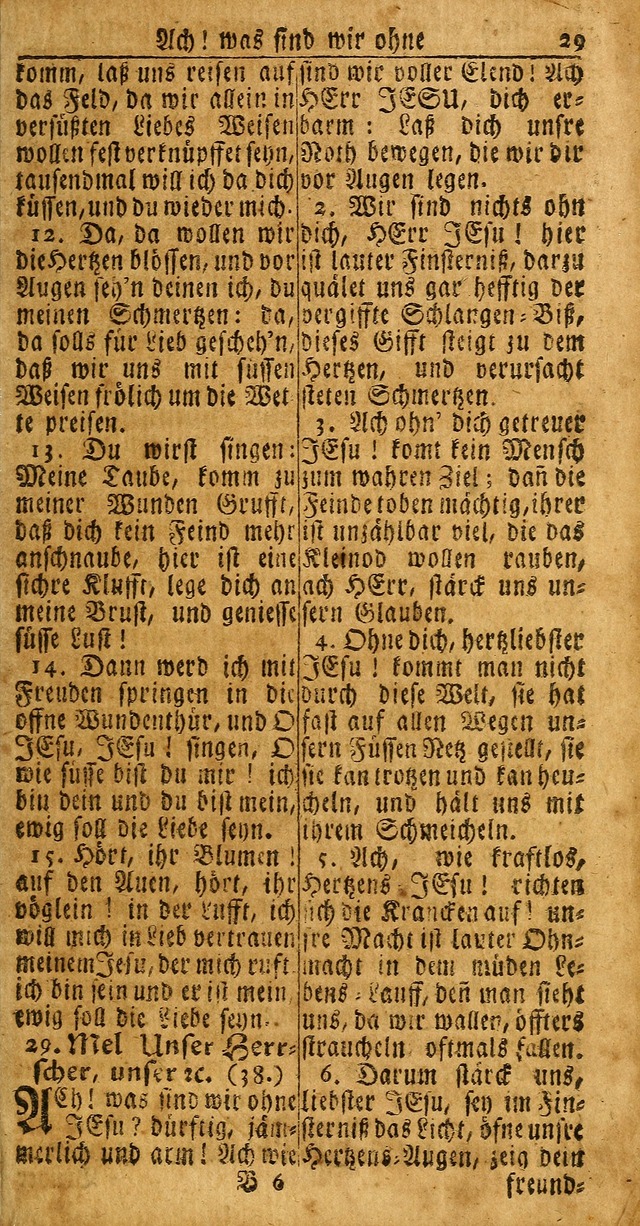 Das Kleine Davidische Psalterspiel der Kinder Zions: von alten und neuen auserlesenen Geistes-Gesängen allen wahren heuls-begierigen säuglingen der weisheit, infonderheit aber denen Gemeinden ... page 29