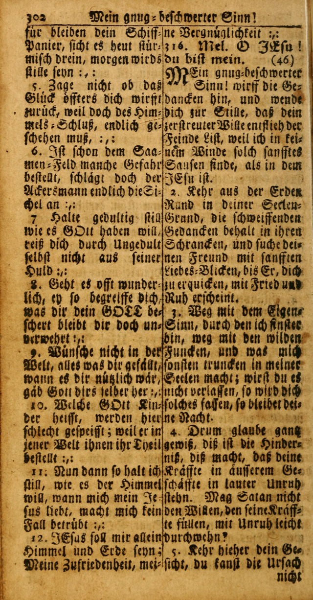 Das Kleine Davidische Psalterspiel der Kinder Zions: von alten und neuen auserlesenen Geistes-Gesängen allen wahren heuls-begierigen säuglingen der weisheit, infonderheit aber denen Gemeinden ... page 302