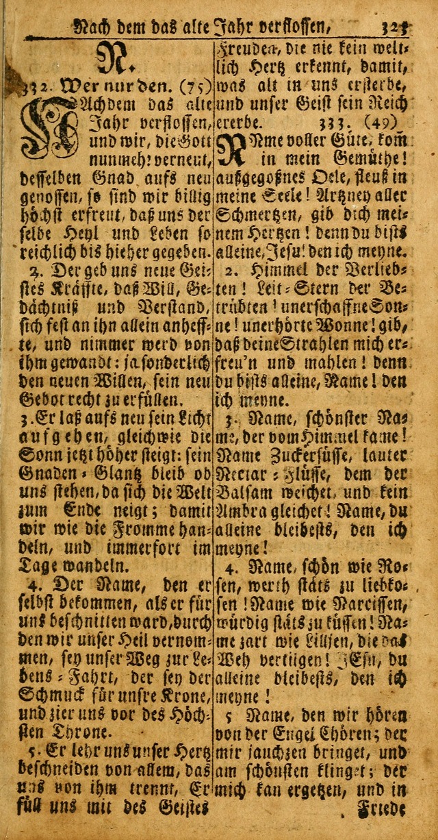 Das Kleine Davidische Psalterspiel der Kinder Zions: von alten und neuen auserlesenen Geistes-Gesängen allen wahren heuls-begierigen säuglingen der weisheit, infonderheit aber denen Gemeinden ... page 323