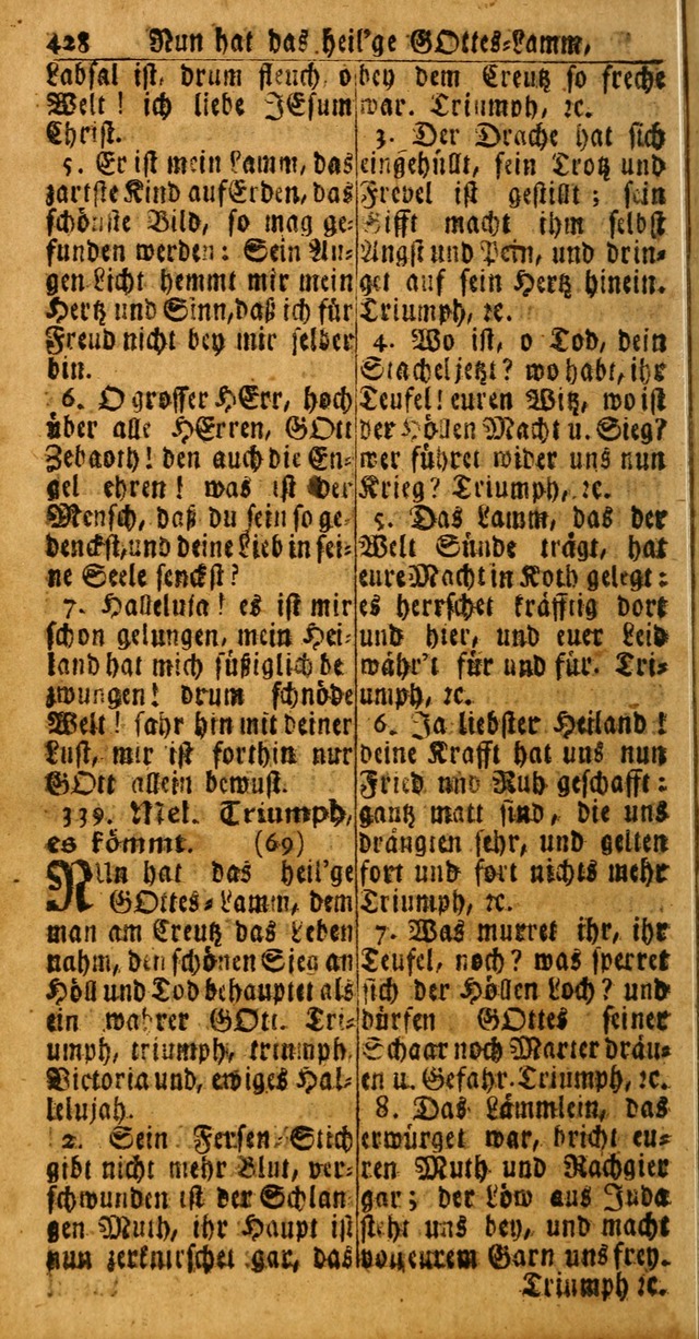 Das Kleine Davidische Psalterspiel der Kinder Zions: von alten und neuen auserlesenen Geistes-Gesängen allen wahren heuls-begierigen säuglingen der weisheit, infonderheit aber denen Gemeinden ... page 328