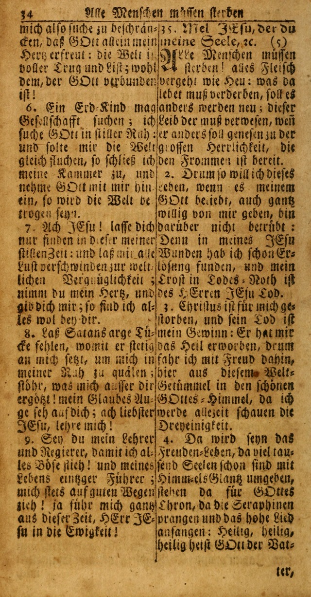 Das Kleine Davidische Psalterspiel der Kinder Zions: von alten und neuen auserlesenen Geistes-Gesängen allen wahren heuls-begierigen säuglingen der weisheit, infonderheit aber denen Gemeinden ... page 34