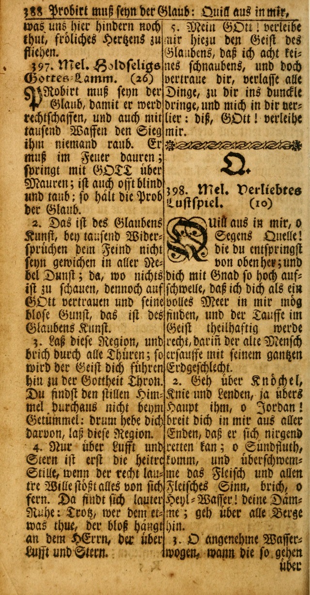 Das Kleine Davidische Psalterspiel der Kinder Zions: von alten und neuen auserlesenen Geistes-Gesängen allen wahren heuls-begierigen säuglingen der weisheit, infonderheit aber denen Gemeinden ... page 388