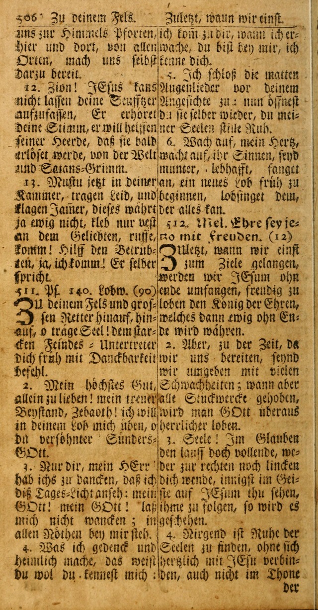 Das Kleine Davidische Psalterspiel der Kinder Zions: von alten und neuen auserlesenen Geistes-Gesängen allen wahren heuls-begierigen säuglingen der weisheit, infonderheit aber denen Gemeinden ... page 506