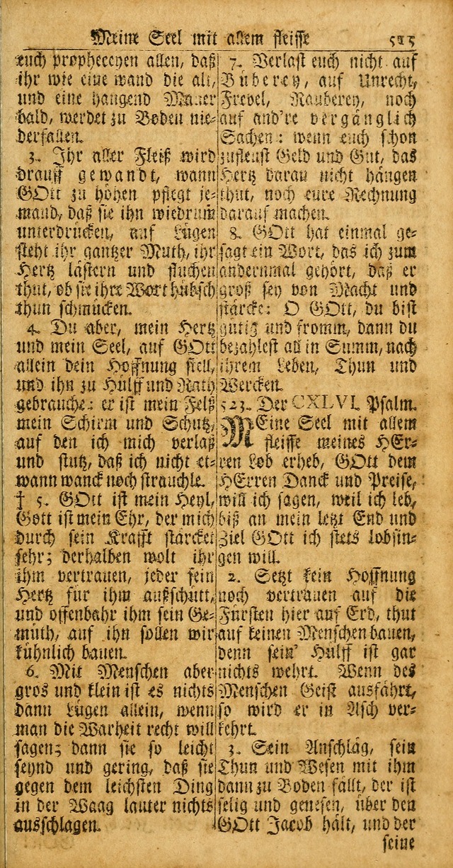 Das Kleine Davidische Psalterspiel der Kinder Zions: von alten und neuen auserlesenen Geistes-Gesängen allen wahren heuls-begierigen säuglingen der weisheit, infonderheit aber denen Gemeinden ... page 515