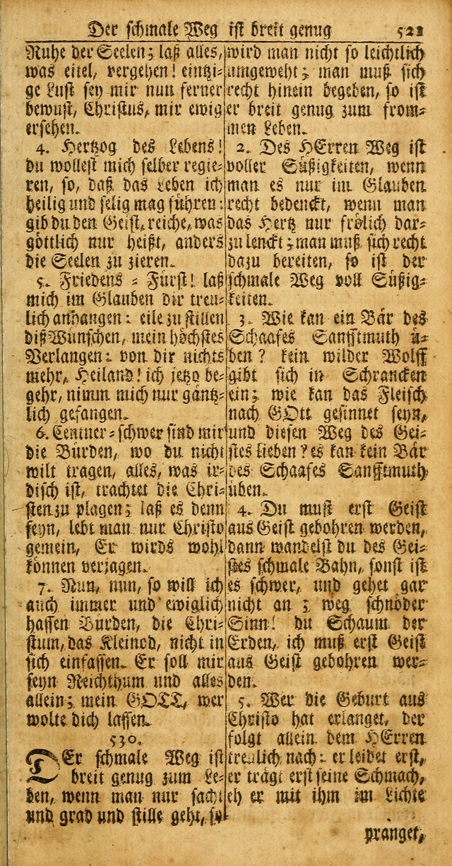 Das Kleine Davidische Psalterspiel der Kinder Zions: von alten und neuen auserlesenen Geistes-Gesängen allen wahren heuls-begierigen säuglingen der weisheit, infonderheit aber denen Gemeinden ... page 521