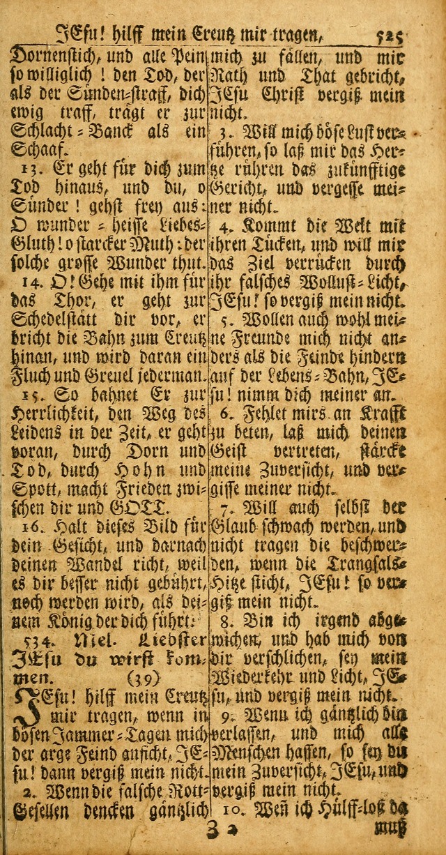 Das Kleine Davidische Psalterspiel der Kinder Zions: von alten und neuen auserlesenen Geistes-Gesängen allen wahren heuls-begierigen säuglingen der weisheit, infonderheit aber denen Gemeinden ... page 525