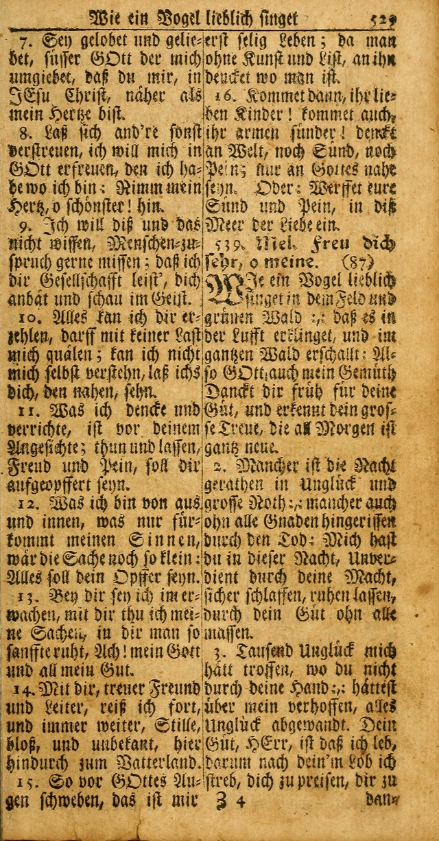 Das Kleine Davidische Psalterspiel der Kinder Zions: von alten und neuen auserlesenen Geistes-Gesängen allen wahren heuls-begierigen säuglingen der weisheit, infonderheit aber denen Gemeinden ... page 529