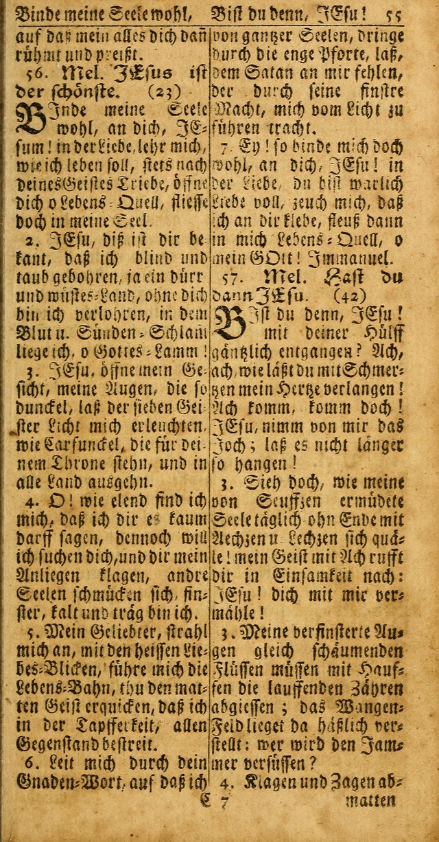 Das Kleine Davidische Psalterspiel der Kinder Zions: von alten und neuen auserlesenen Geistes-Gesängen allen wahren heuls-begierigen säuglingen der weisheit, infonderheit aber denen Gemeinden ... page 53