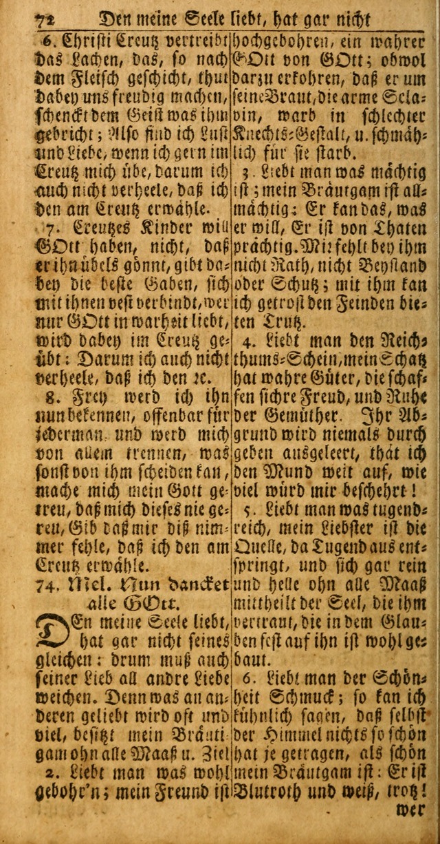 Das Kleine Davidische Psalterspiel der Kinder Zions: von alten und neuen auserlesenen Geistes-Gesängen allen wahren heuls-begierigen säuglingen der weisheit, infonderheit aber denen Gemeinden ... page 70