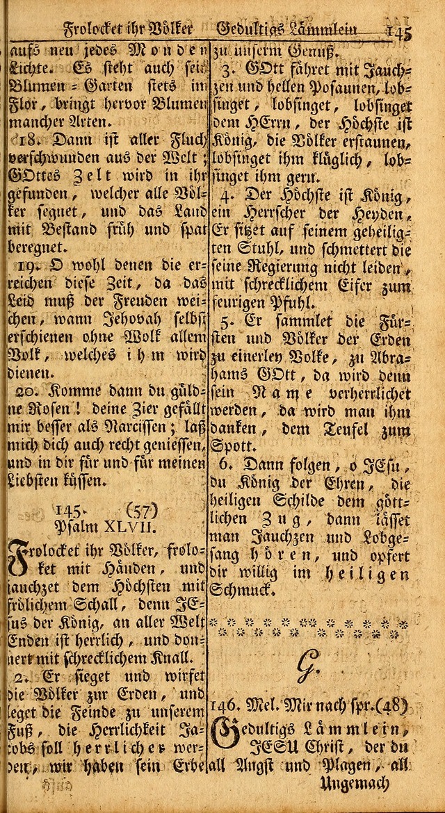 Das Kleine Davidische Psalterspiel der Kinder Zions: von alten und neuen auserlesenen Geistes-Gesängen allen wahren heils-begierigen säuglingen der weisheit, infonderheit aber denen Gemeinden ... page 145