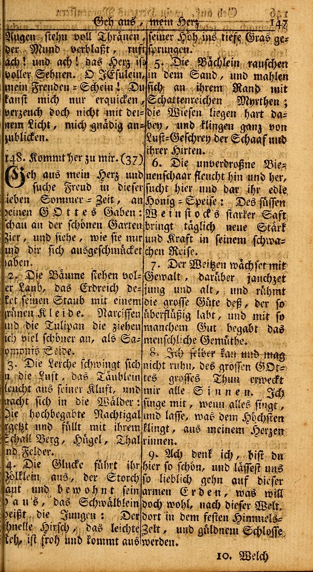 Das Kleine Davidische Psalterspiel der Kinder Zions: von alten und neuen auserlesenen Geistes-Gesängen allen wahren heils-begierigen säuglingen der weisheit, infonderheit aber denen Gemeinden ... page 147