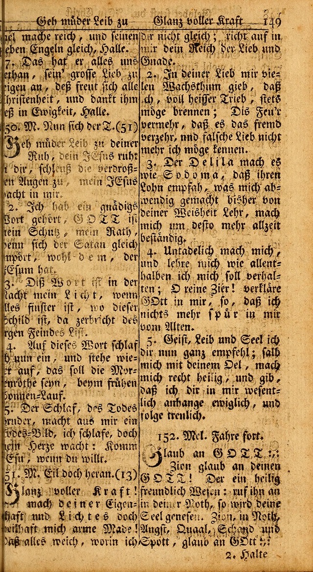 Das Kleine Davidische Psalterspiel der Kinder Zions: von alten und neuen auserlesenen Geistes-Gesängen allen wahren heils-begierigen säuglingen der weisheit, infonderheit aber denen Gemeinden ... page 149