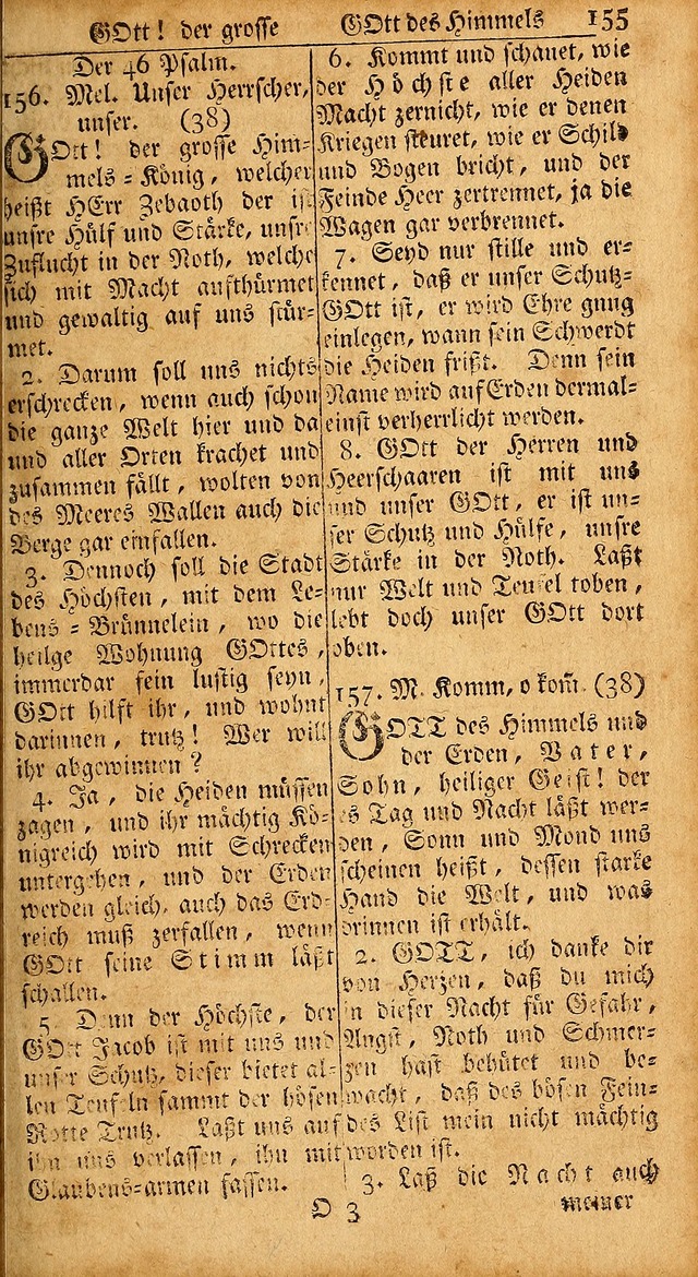 Das Kleine Davidische Psalterspiel der Kinder Zions: von alten und neuen auserlesenen Geistes-Gesängen allen wahren heils-begierigen säuglingen der weisheit, infonderheit aber denen Gemeinden ... page 155