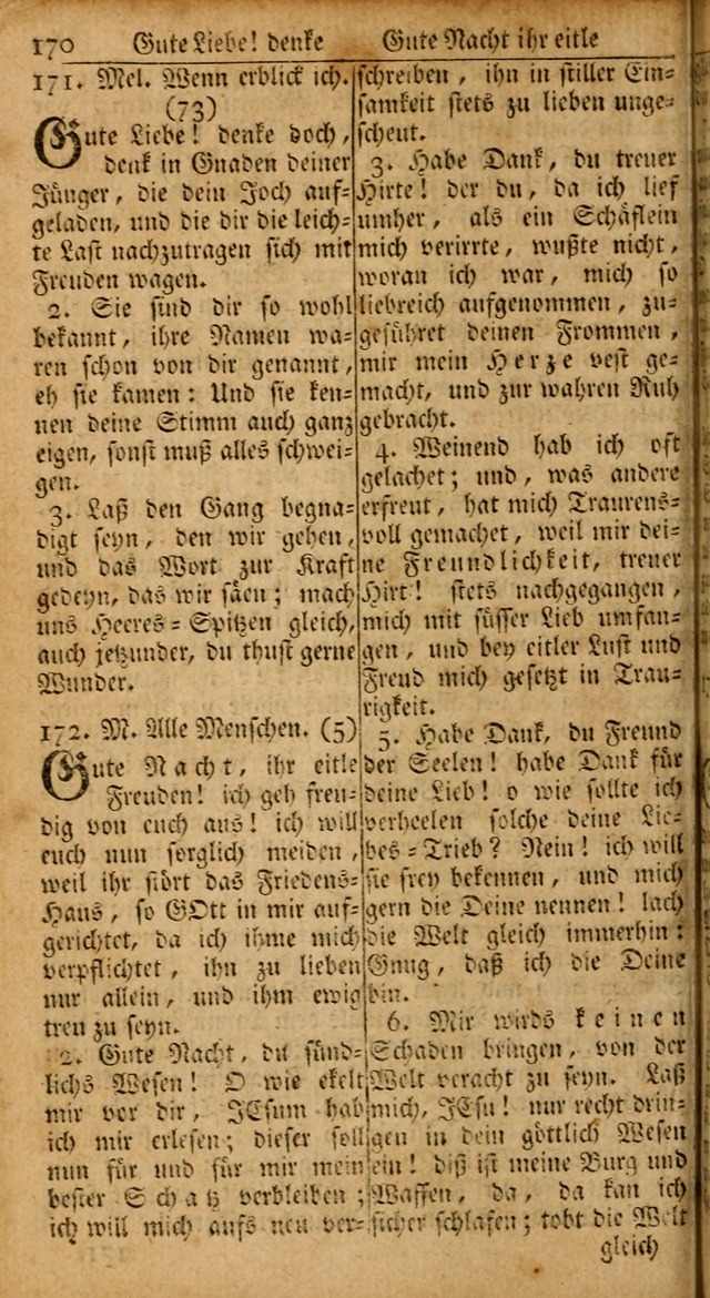 Das Kleine Davidische Psalterspiel der Kinder Zions: von alten und neuen auserlesenen Geistes-Gesängen allen wahren heils-begierigen säuglingen der weisheit, infonderheit aber denen Gemeinden ... page 170