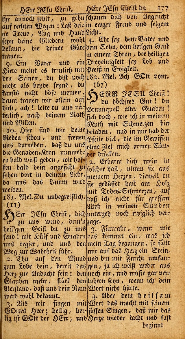 Das Kleine Davidische Psalterspiel der Kinder Zions: von alten und neuen auserlesenen Geistes-Gesängen allen wahren heils-begierigen säuglingen der weisheit, infonderheit aber denen Gemeinden ... page 177