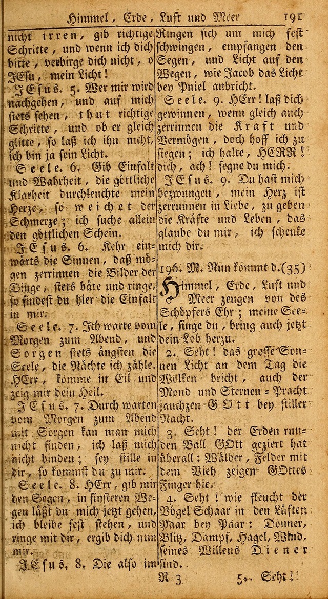 Das Kleine Davidische Psalterspiel der Kinder Zions: von alten und neuen auserlesenen Geistes-Gesängen allen wahren heils-begierigen säuglingen der weisheit, infonderheit aber denen Gemeinden ... page 191