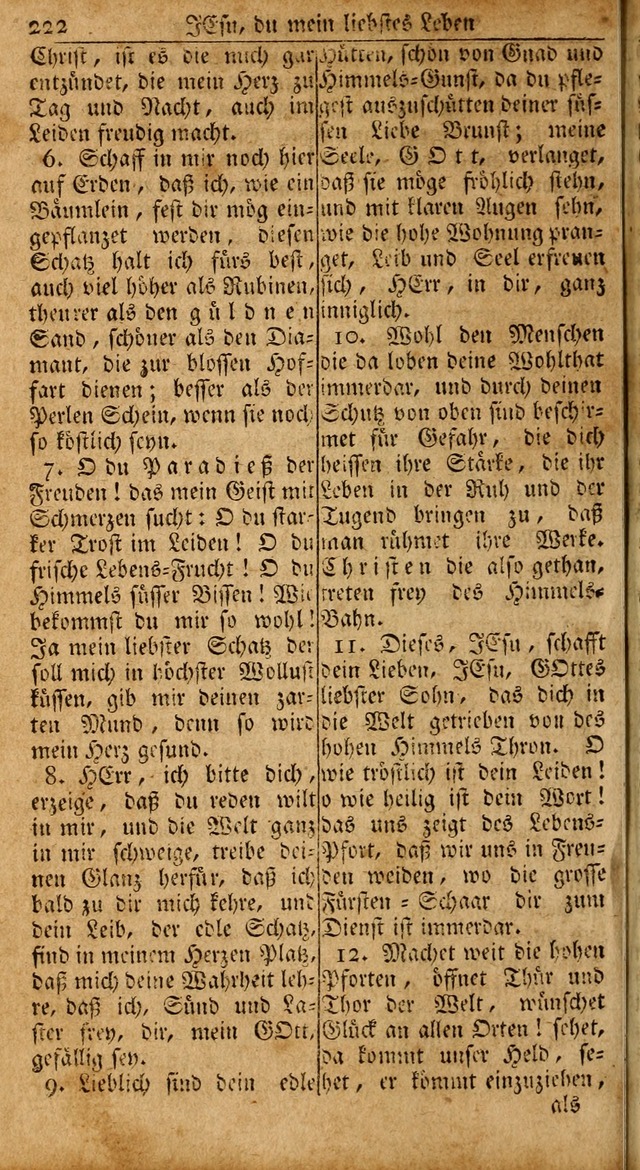 Das Kleine Davidische Psalterspiel der Kinder Zions: von alten und neuen auserlesenen Geistes-Gesängen allen wahren heils-begierigen säuglingen der weisheit, infonderheit aber denen Gemeinden ... page 222