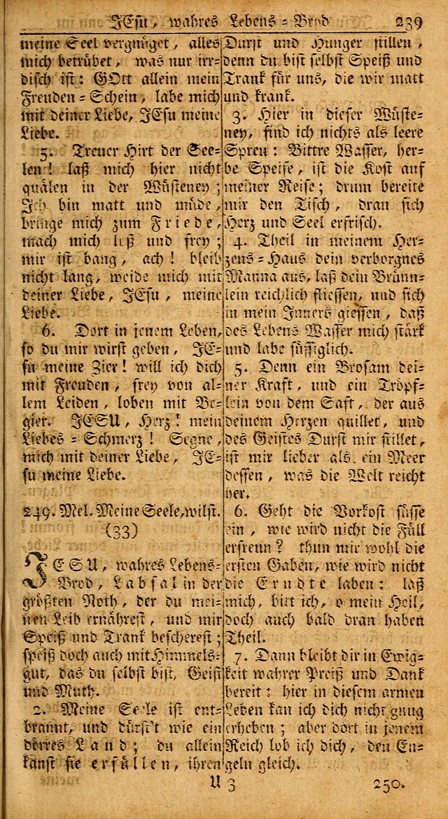 Das Kleine Davidische Psalterspiel der Kinder Zions: von alten und neuen auserlesenen Geistes-Gesängen allen wahren heils-begierigen säuglingen der weisheit, infonderheit aber denen Gemeinden ... page 239