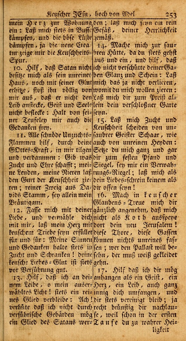 Das Kleine Davidische Psalterspiel der Kinder Zions: von alten und neuen auserlesenen Geistes-Gesängen allen wahren heils-begierigen säuglingen der weisheit, infonderheit aber denen Gemeinden ... page 253