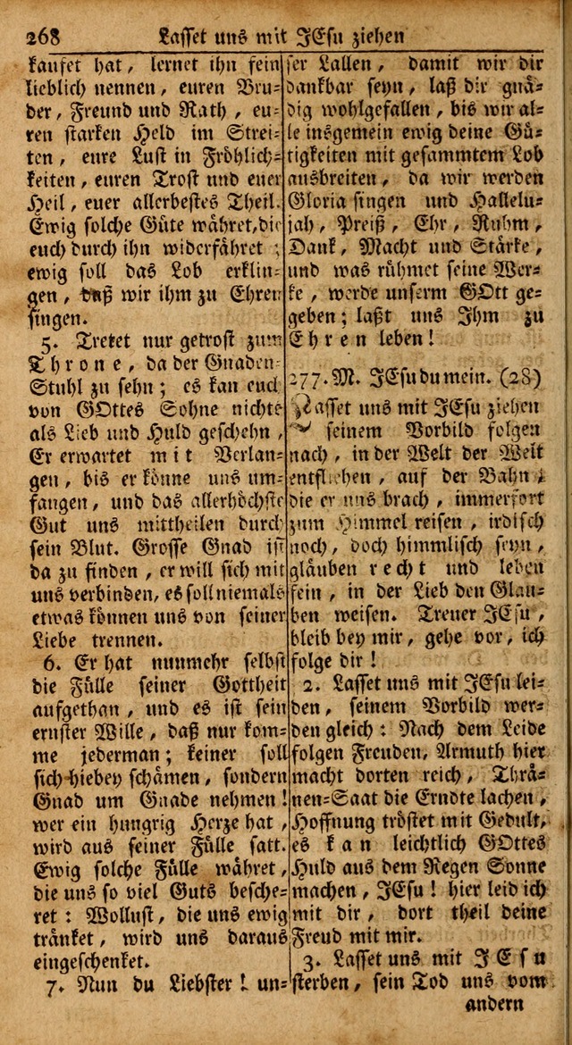 Das Kleine Davidische Psalterspiel der Kinder Zions: von alten und neuen auserlesenen Geistes-Gesängen allen wahren heils-begierigen säuglingen der weisheit, infonderheit aber denen Gemeinden ... page 268