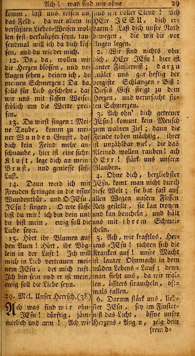 Das Kleine Davidische Psalterspiel der Kinder Zions: von alten und neuen auserlesenen Geistes-Gesängen allen wahren heils-begierigen säuglingen der weisheit, infonderheit aber denen Gemeinden ... page 29